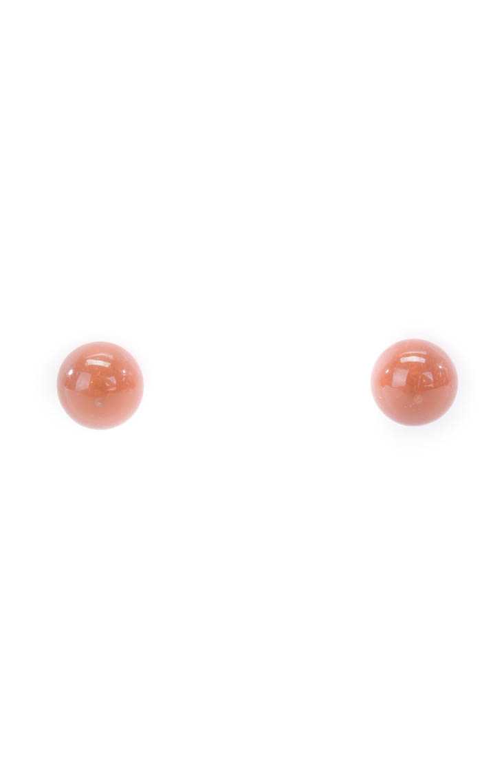 Brown Front And Back Beaded Earrings
