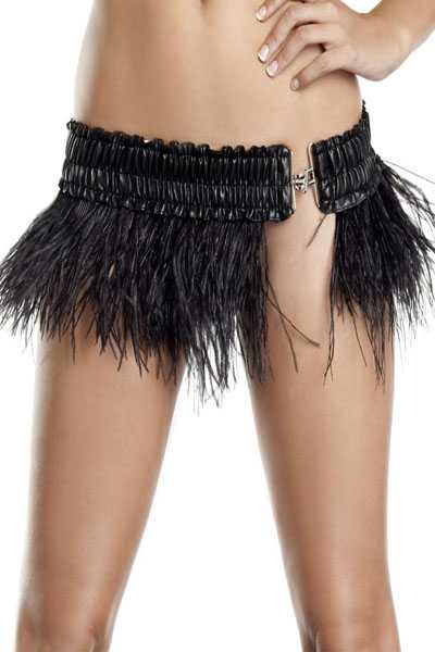 Black Ostrich Feather Skirt