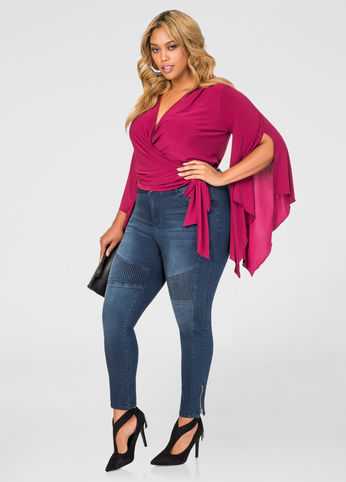 Seam Detail Zip Ankle Skinny Jean
