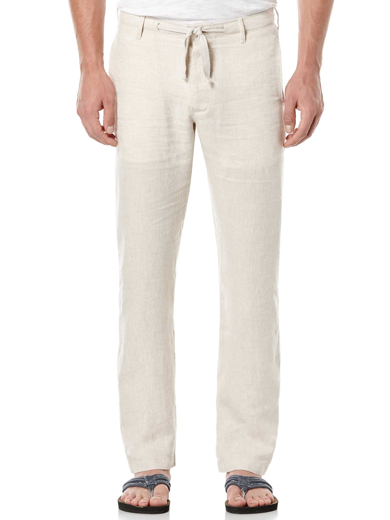 Perry Ellis Linen Washed Drawstring Pant