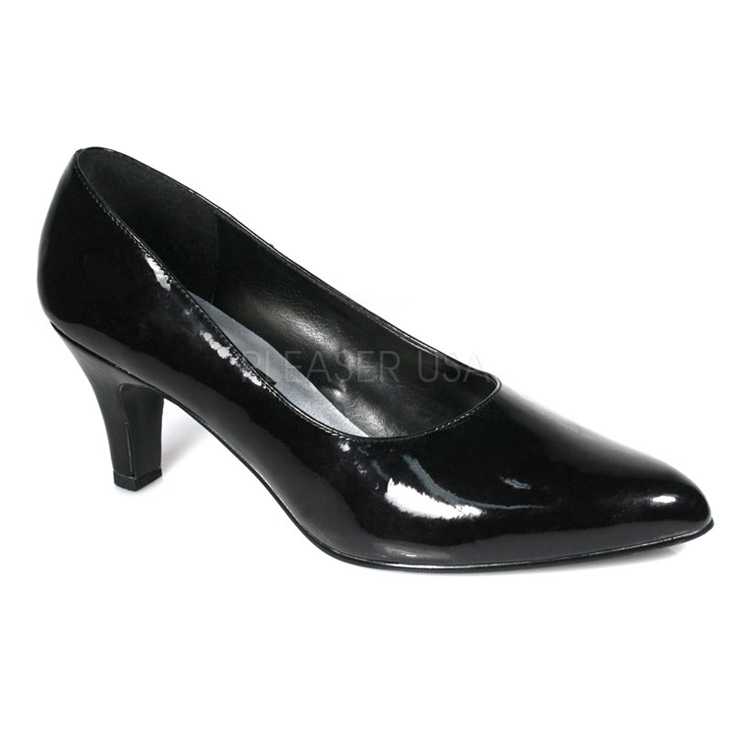 Black Patent Pointed Toe Pump High Heels