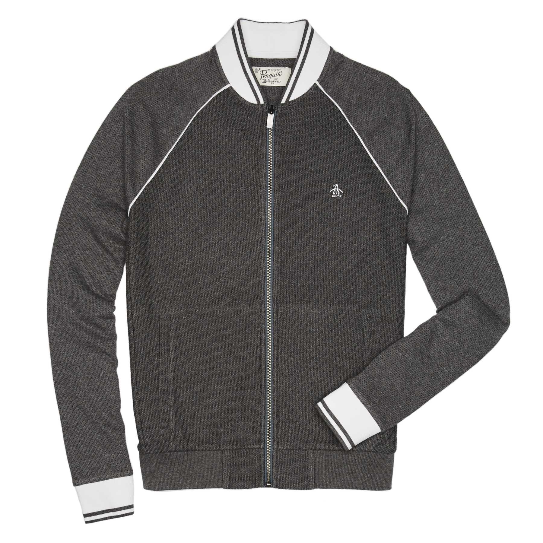 Original Penguin MESH TEXTURE TRACK JACKET