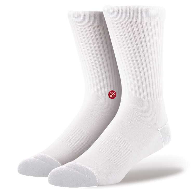Stance ICON (White/Red) Classic Crew Socks