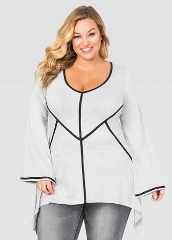 Piped Flare Sleeve Sharkbite Top