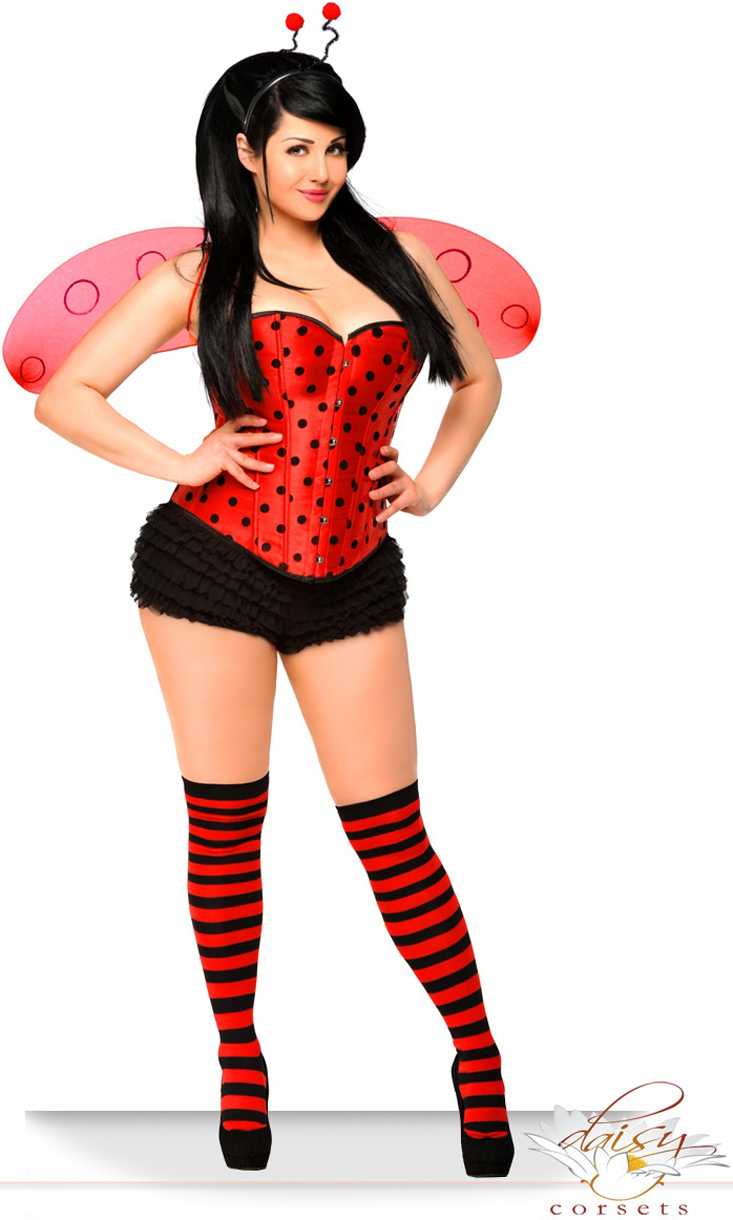 Red 5 PC Sexy Ladybug Costume