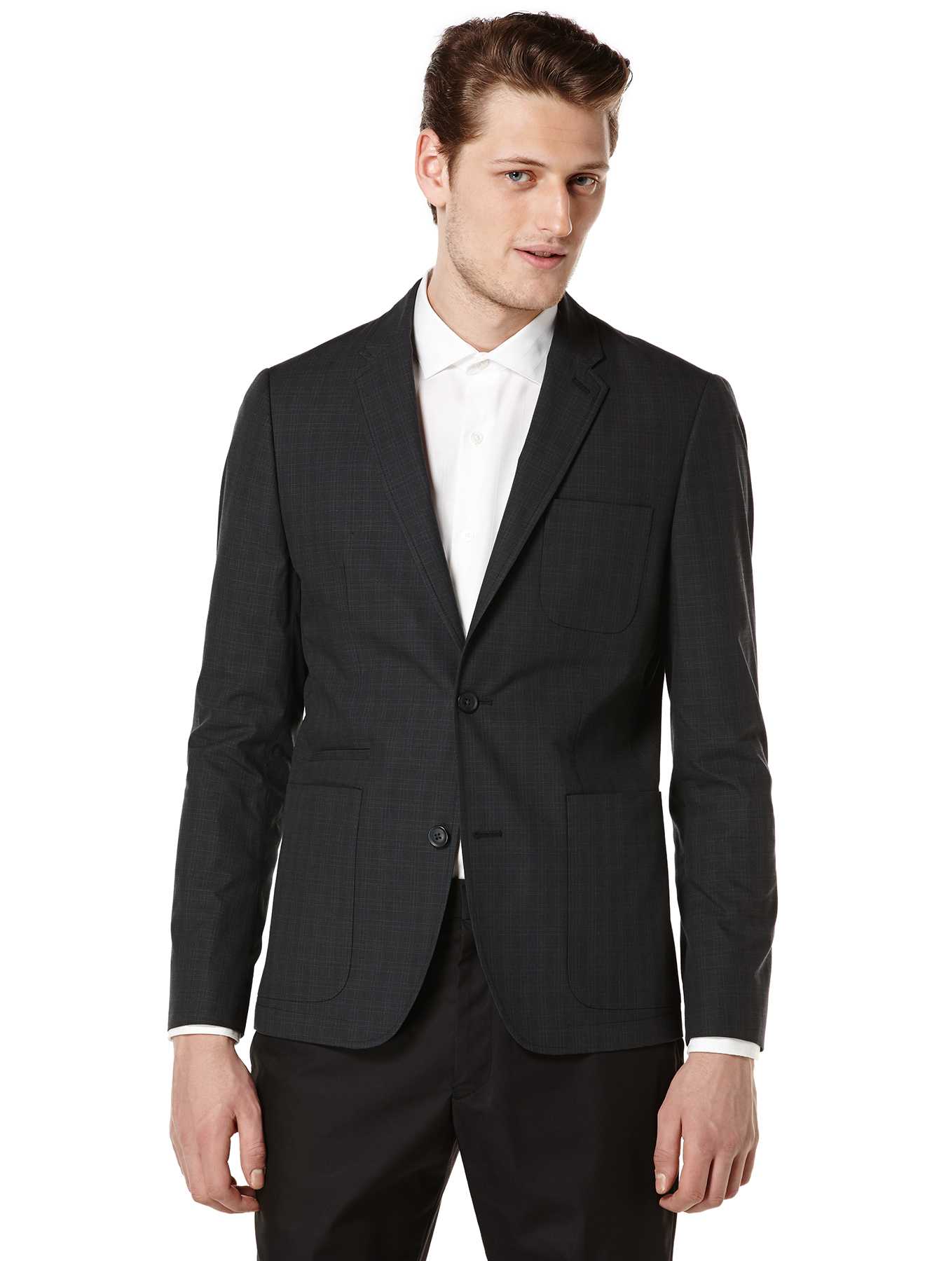 Perry Ellis Slim Fit Subtle Plaid Suit Jacket