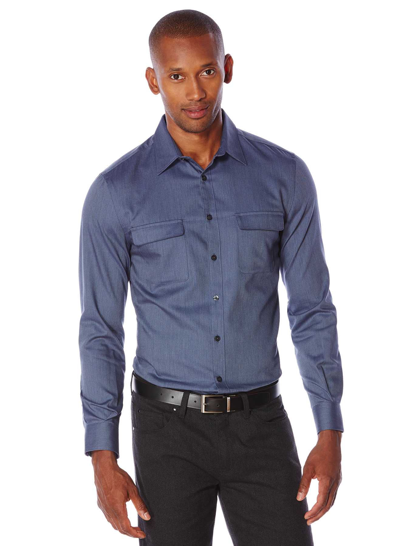 Perry Ellis Iridescent Chambray Shirt