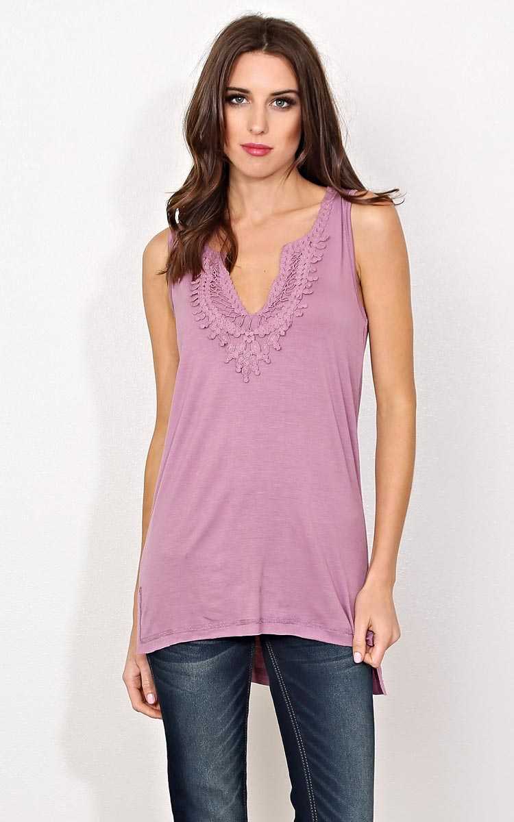 Spring Style Knit Tank - - Mauve in Size by Styles For Less