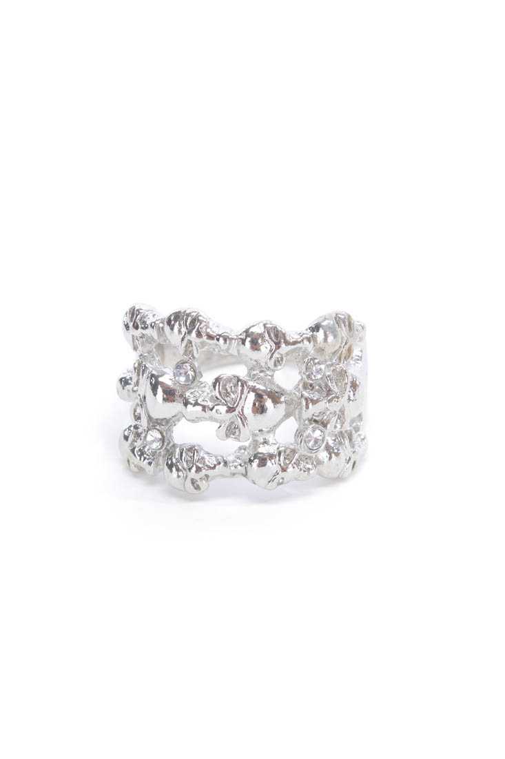 Silver Skull High Polish Ring