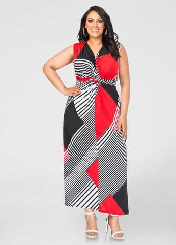 Knot Front Maxi Dress