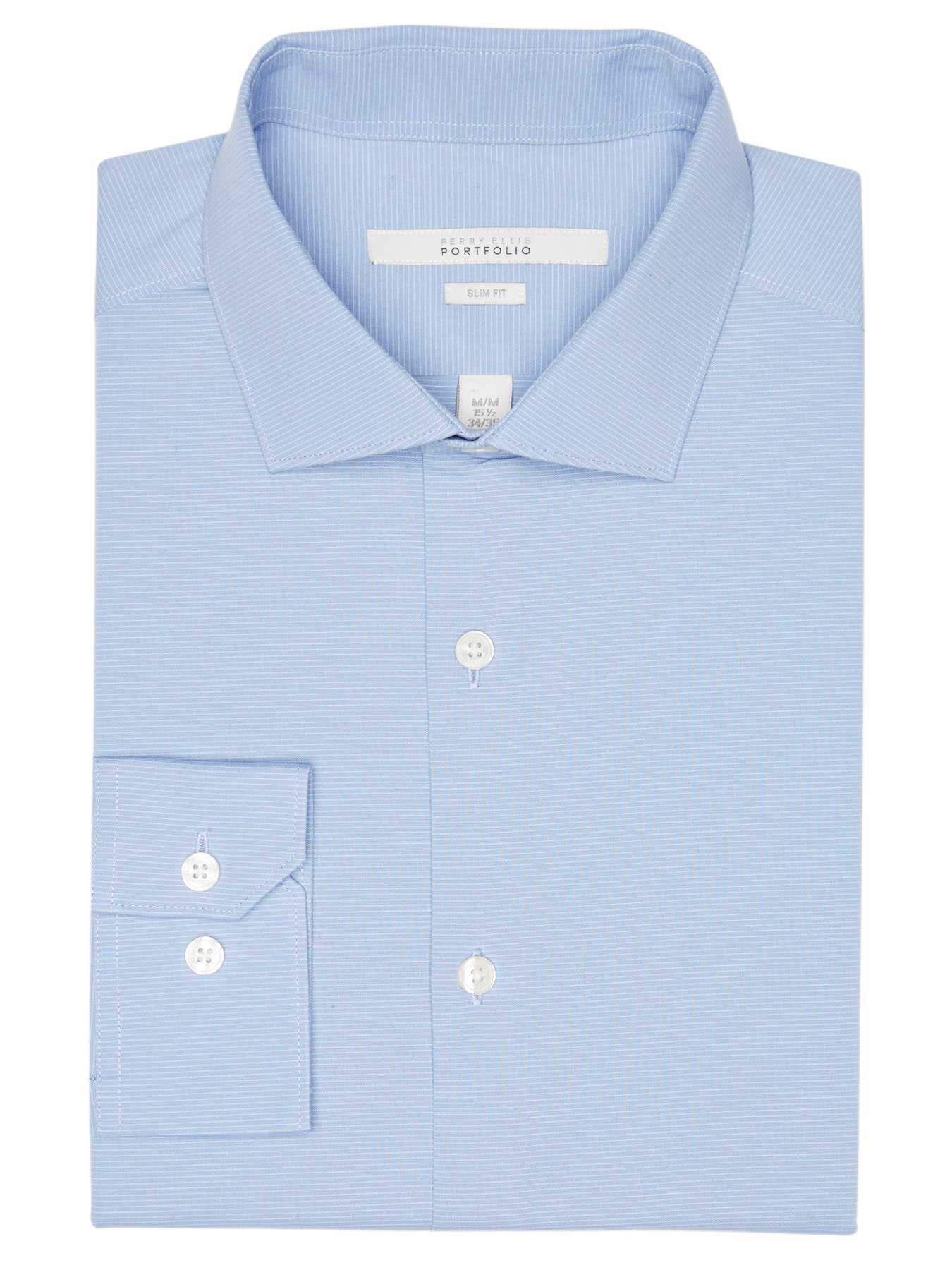 Perry Ellis Slim Fit Horizontal Stripe Dress Shirt