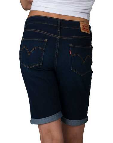 LEVIS WOMENS Dark Blue Clothing / Denim Shorts