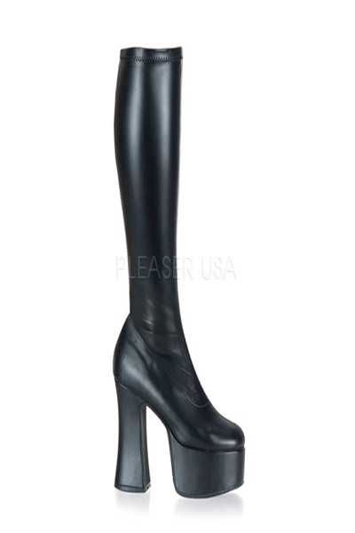 Black Faux Leather Boots