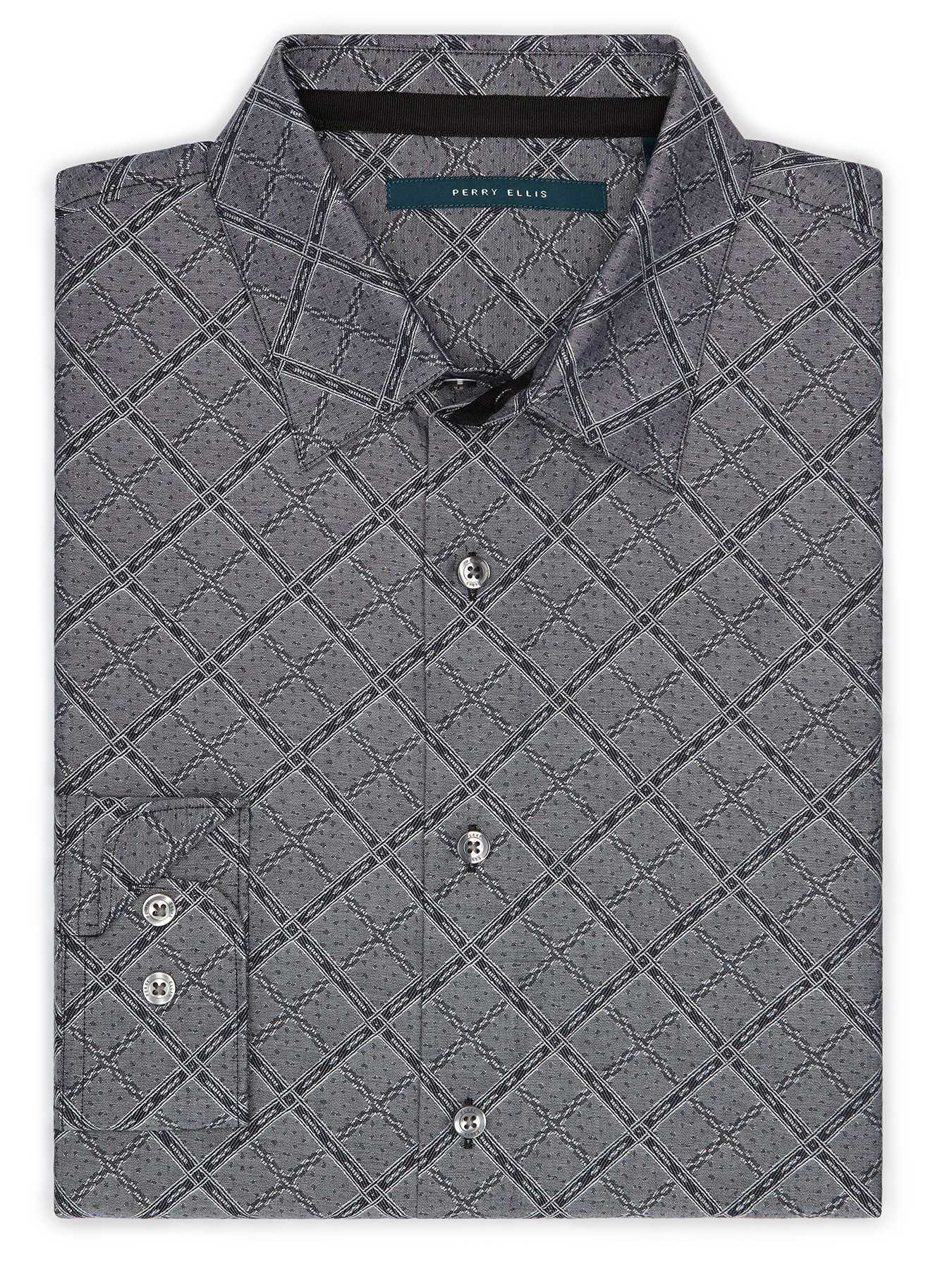Perry Ellis Big and Tall Large Diamond Jacquard Shirt