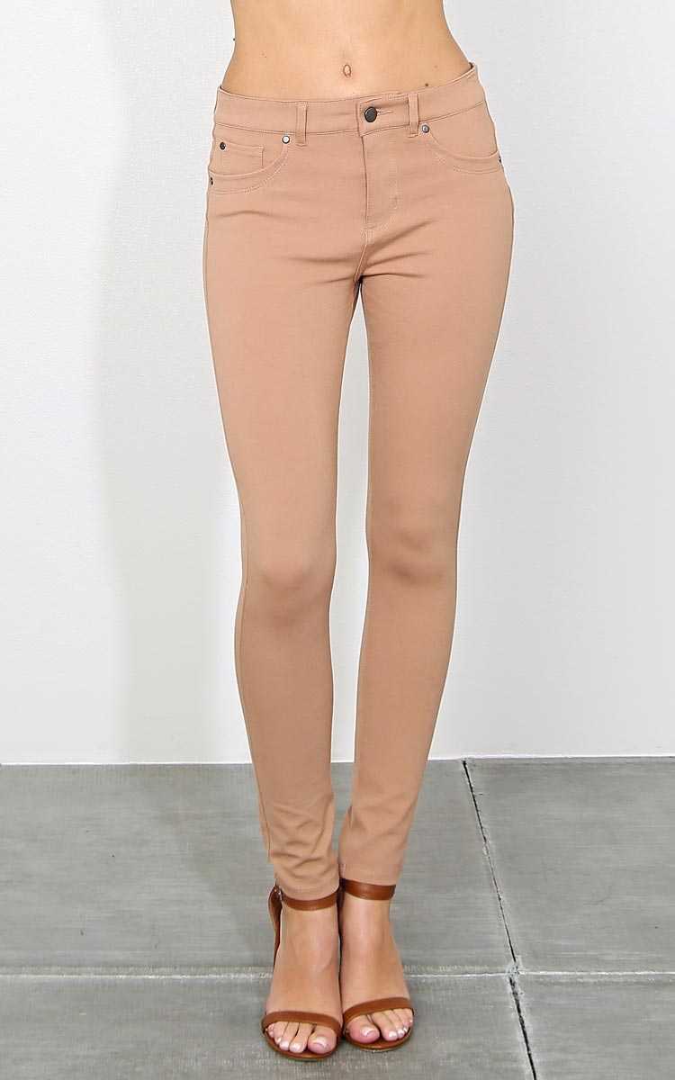 WANNA BUBBLE BUTT Jeggings - LGE - Khaki in Size Large by Styles For Less