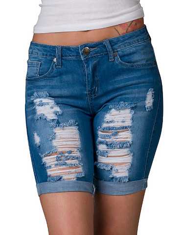 ESSENTIALS WOMENS Medium Blue Clothing / Denim Shorts 1