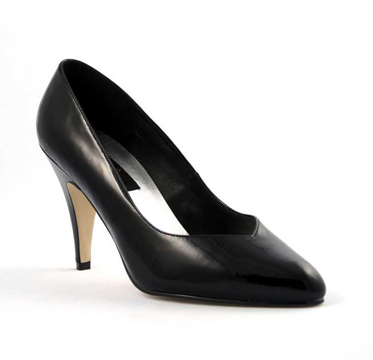 Black Patent Pointed Toe Pump High Heels