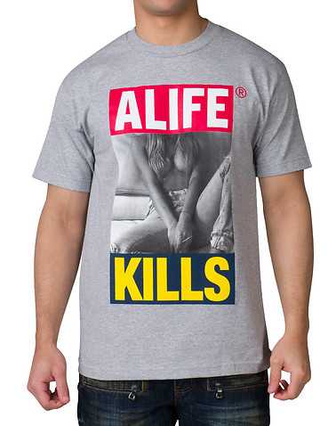 ALIFE MENS Grey Clothing / Tops S