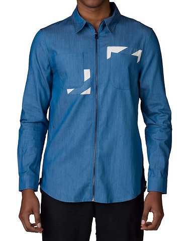 HUDSON OUTERWEAR MENS Blue Clothing / Button Down Shirts S