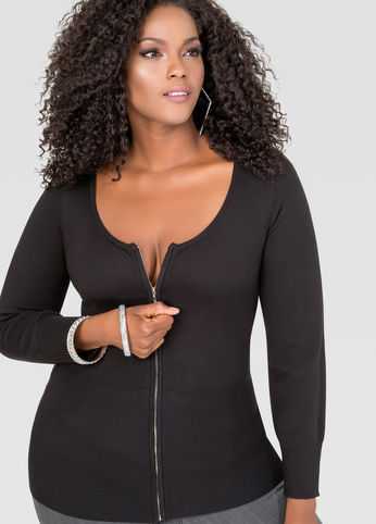 Basic Zip Cardigan