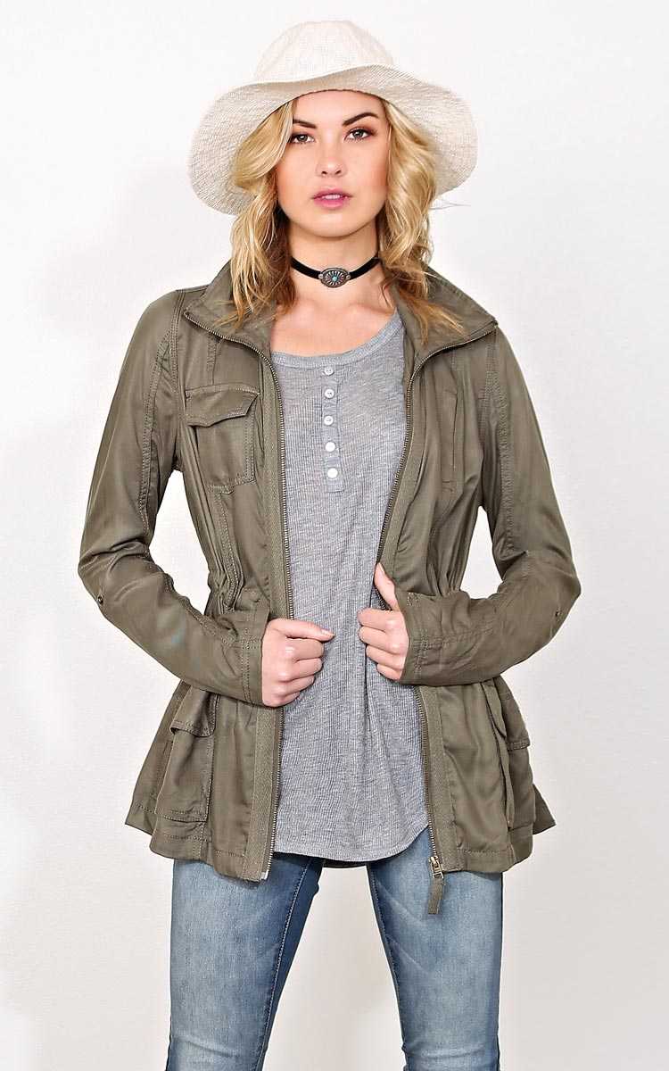 Nola Woven Anorak - - Olive/Drab in Size by Styles For Less