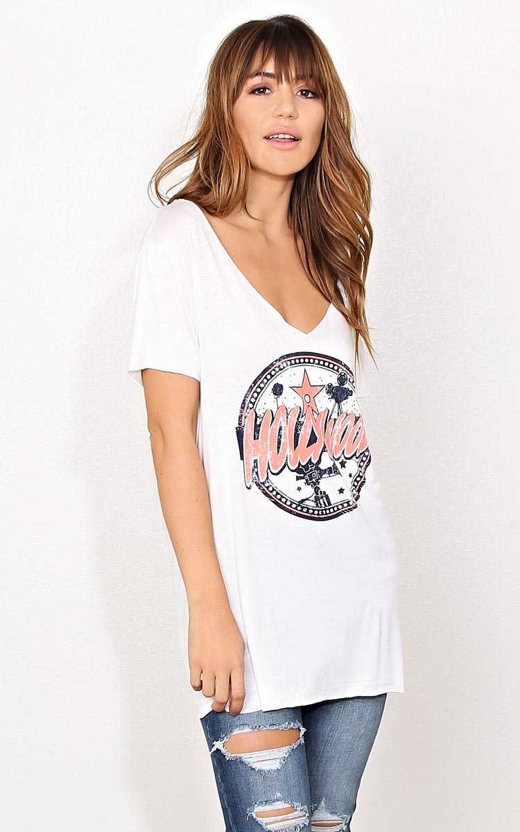 HOLLYWOOD Knit Top - - White in Size by Styles For Less