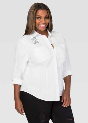 Graffiti Button Front Shirt