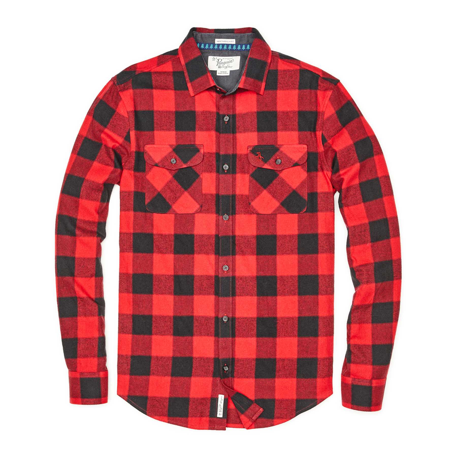 Original Penguin BUFFALO CHECK BRUSHED COTTON SHIRT