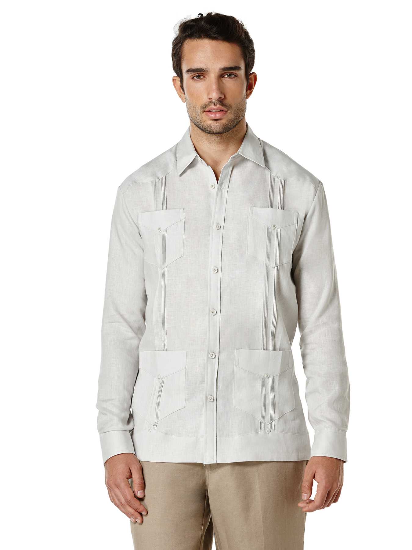 Cubavera 100% Linen Long Sleeve Classic Guayabera