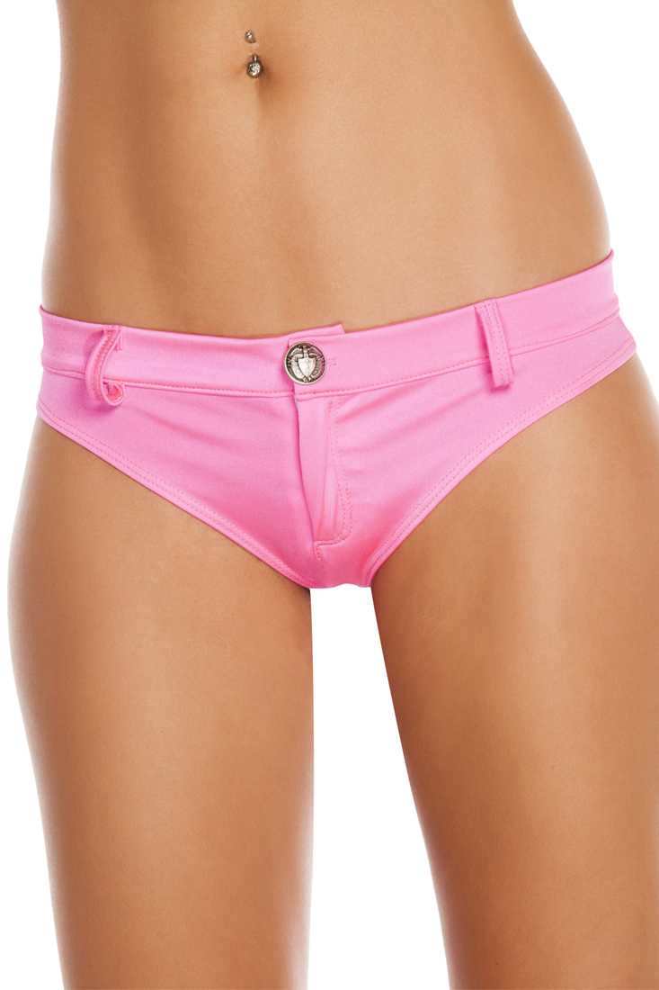 Hot Pink Front Button Booty Shorts