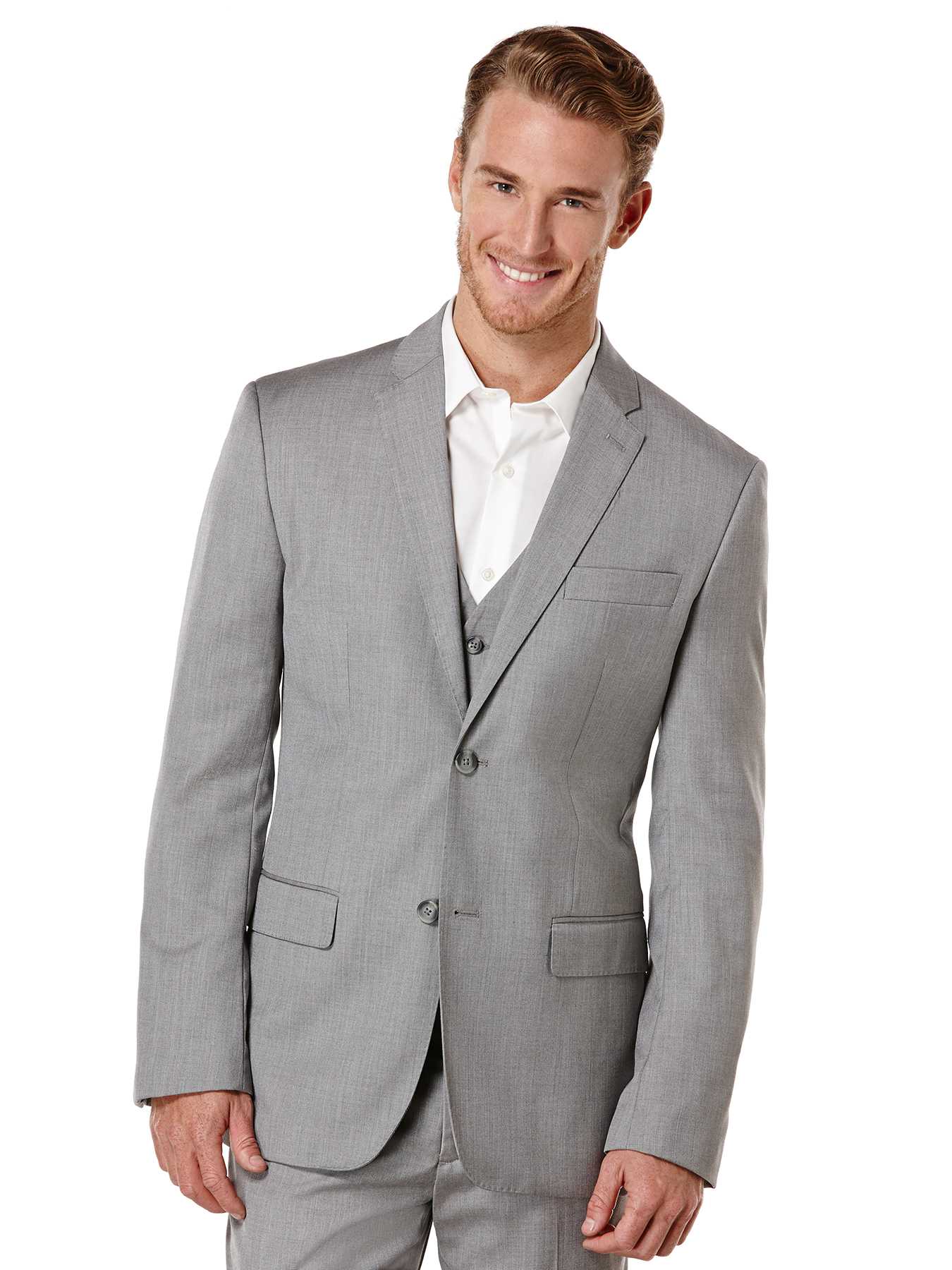 Perry Ellis Regular Fit Herringbone Suit Jacket