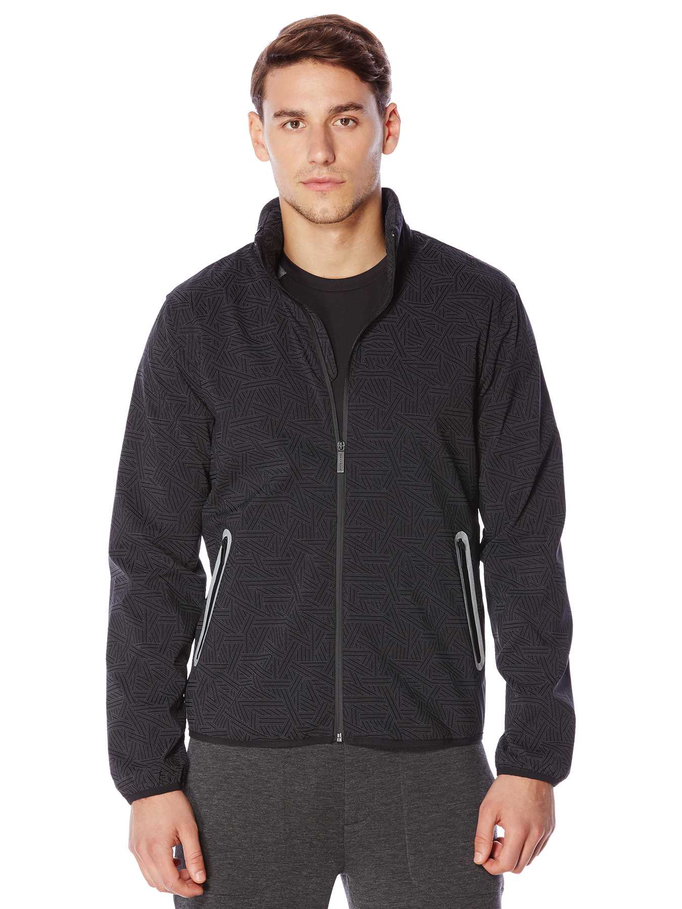 Perry Ellis Active Reflective Print Jacket
