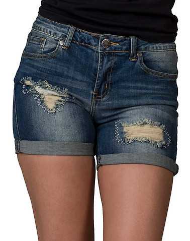 ESSENTIALS WOMENS Blue Clothing / Denim Shorts 1