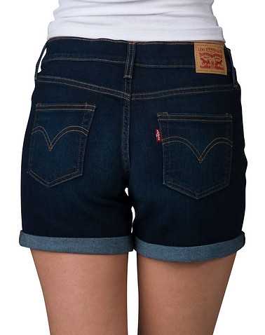 LEVIS WOMENS Dark Blue Clothing / Denim Shorts