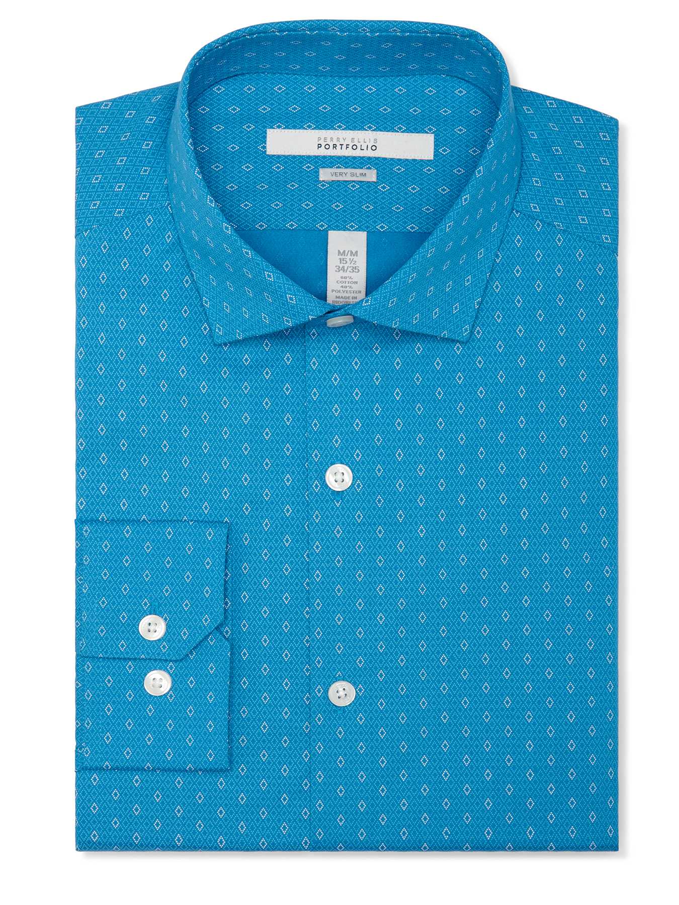Perry Ellis Very Slim Diamond Dress Shirt