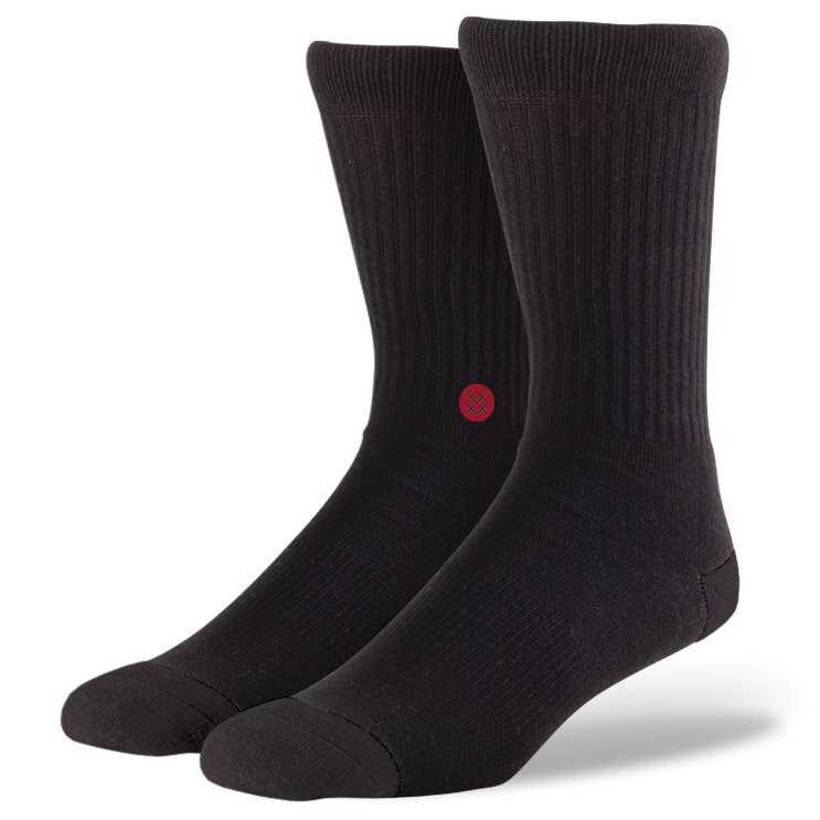 Stance Icon Black/Red L/XL Classic Crew Socks