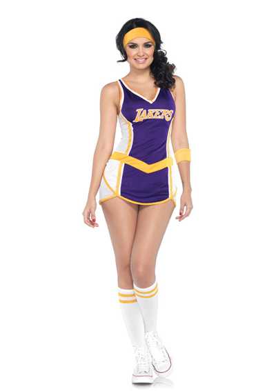 Purple White Lakers Licensed NBA Costume