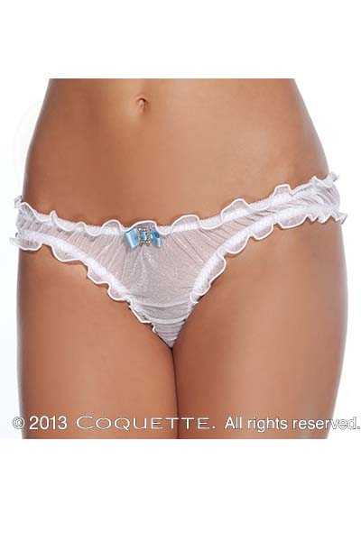 White Sheer Ruched Back Panty