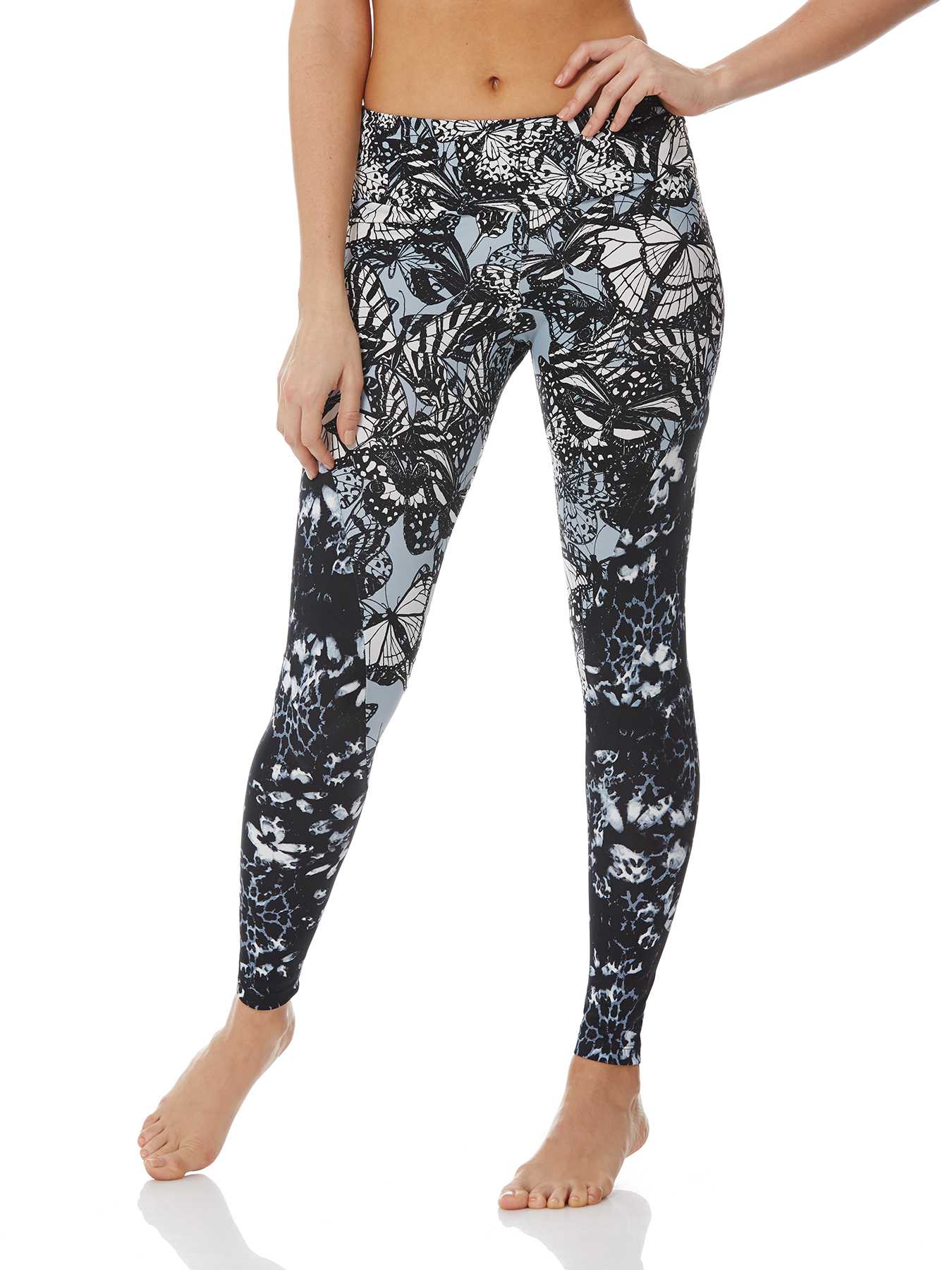 Peony Butterfly Print Leggings