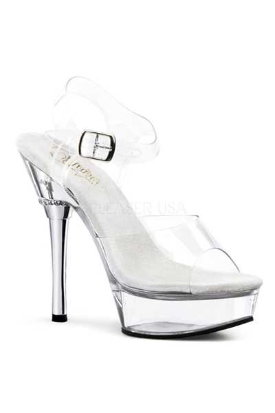 Clear Strappy Platform High Heels