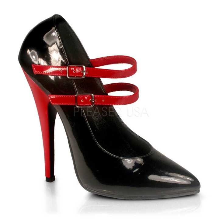 Black Patent Two Tone Maryjane High Heels