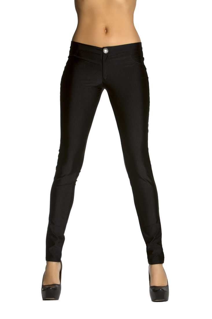 Black Button Fly Closure Skinny Jeans