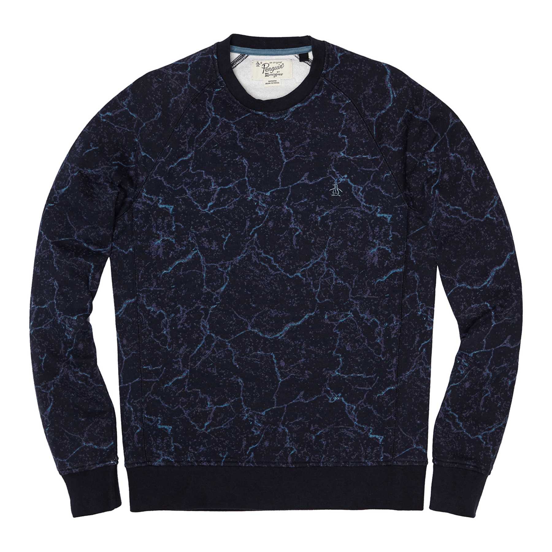 Original Penguin MARBLE PRINTED TERRY SWEATSHIRT