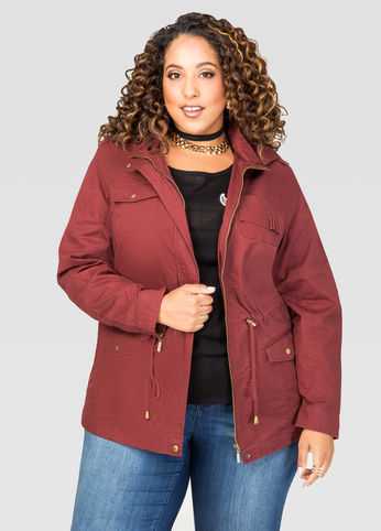Hooded Twill Anorak Jacket