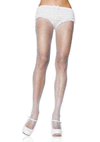 White Halloween Special Fishnet Pantyhose