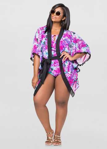 Hydrangea Kimono Cover-Up