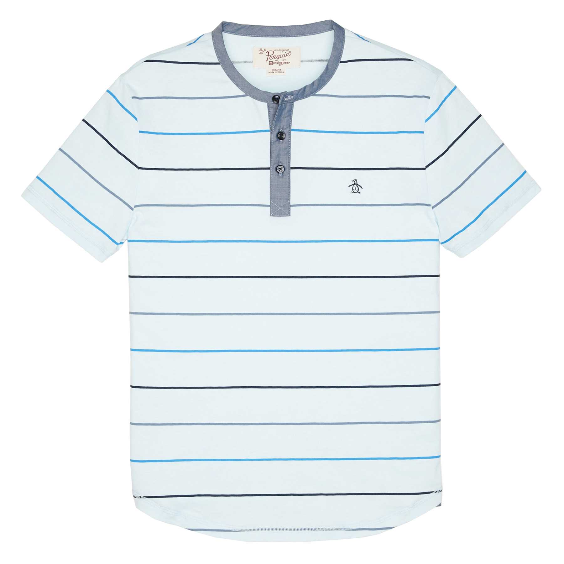 Original Penguin PRINTED STRIPE HENLEY