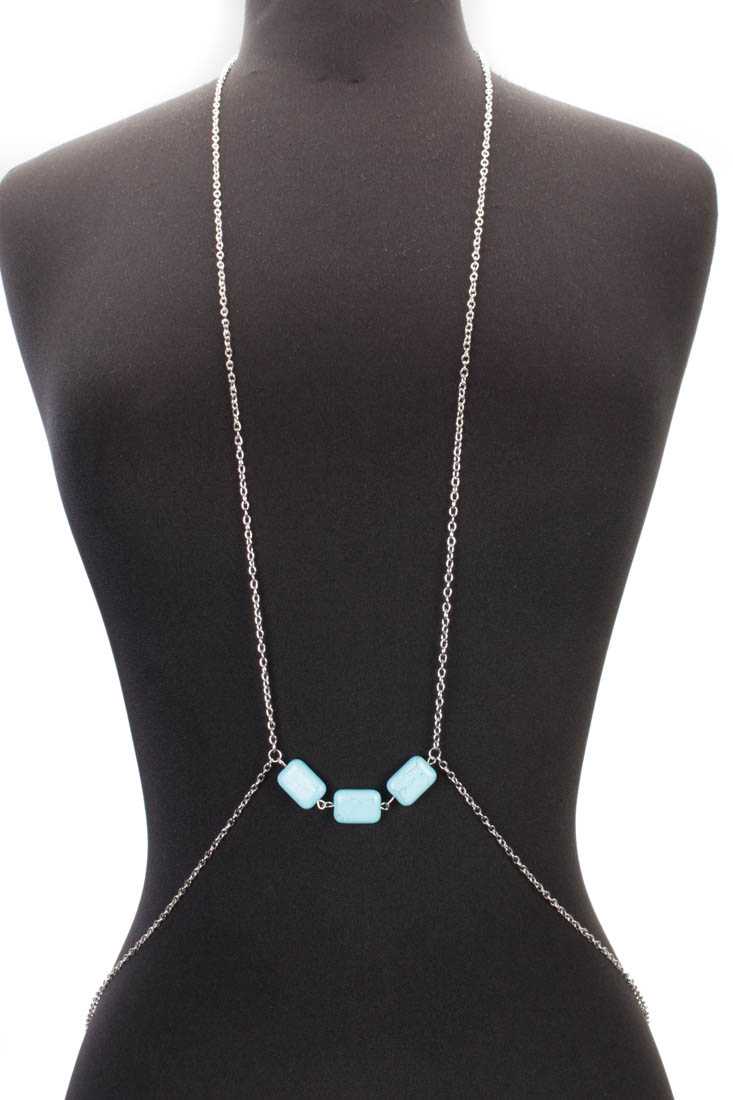 Silver Stone Detailing High Polish Metal Body Chain