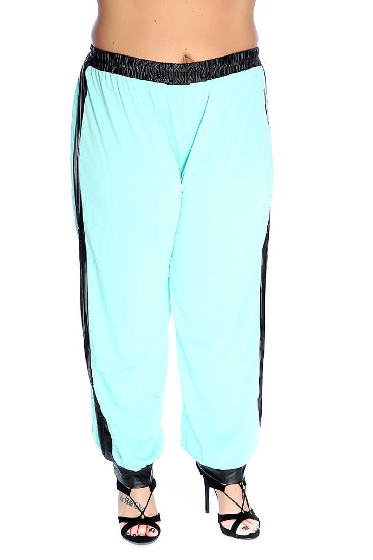 Seafoam Black Plus Size Stylish Pants