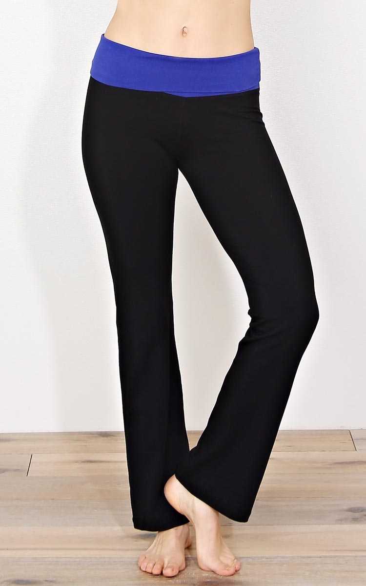 Savasana Bootcut Yoga Pants - SML - Blue Combo in Size Small by Styles For Less